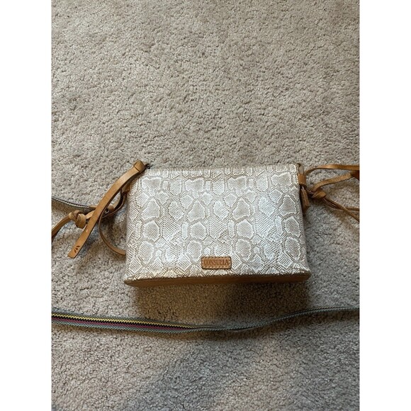 Consuela Handbags - Consuela Midtown Crossbody Purse Snake Print Leather Desginer